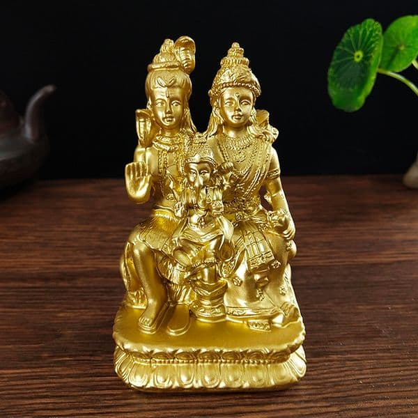 Golden Shiva Statue Hindu Lord Ganesha Vishnu Buddha Statue Figurine Home Office Decoration India Religion Feng Shui Crafts