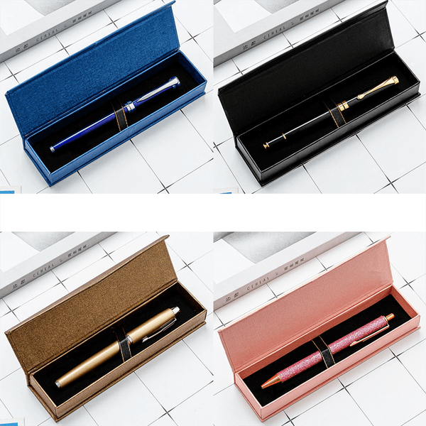 7 Colors Rectangular Clamshell Gift Pen Box Fashion Upscale Business Office Storage Box Creative School Supplies Pencil Cases LX4860