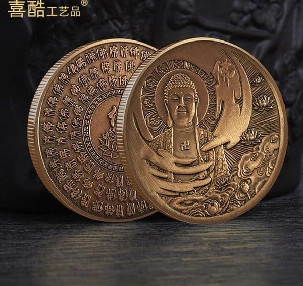 Arts and Crafts Commemorative coin of Buddha's religious temple