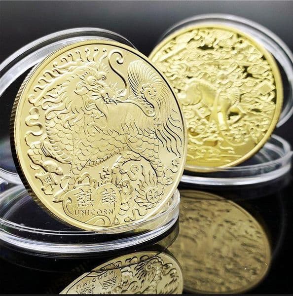 Arts and Crafts Kirin commemorative coin lucky coin cross-border supply commemorative medal badge coin