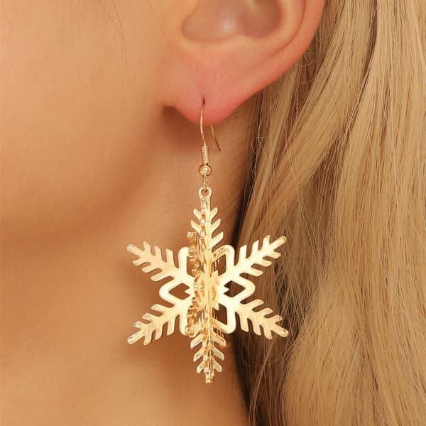 Golden Long Ins Style Alloy Personality Trendy Earrings