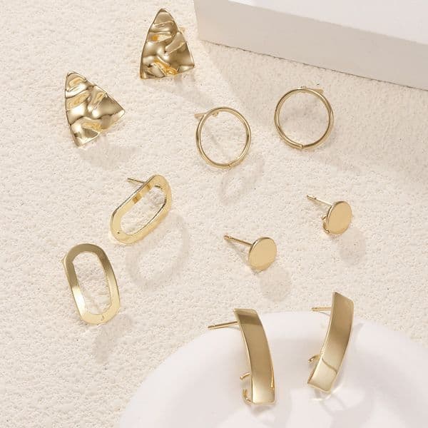 Irregular Head Handmade DIY Earring Can Be Made Into Sier Needle Electroplated Geometric Accessories