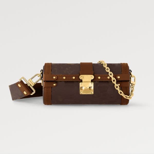Luxury bag Designer Women Brown Cylindrical Shoulder Bags