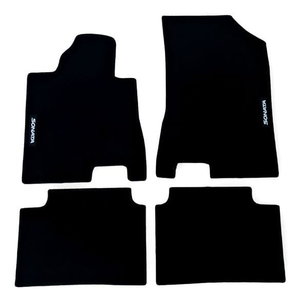 Car Floor Mats Velour For Hyundai Sonata Waterproof Black Carpet Auto Liners New