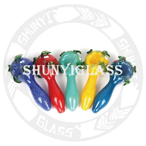 4'' Lemon Spoon glass pipe tobacco hand pipes smoking pipes mix colors