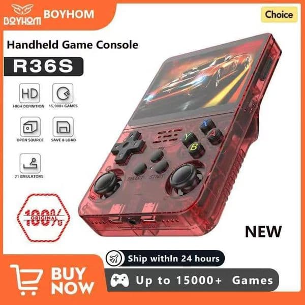 New R36S Retro Handheld Game Console Linux System 3.5-inch IPS Sn Portable Pocket Video Player 64GB 128GB Gaming Childrens Gift Y241107