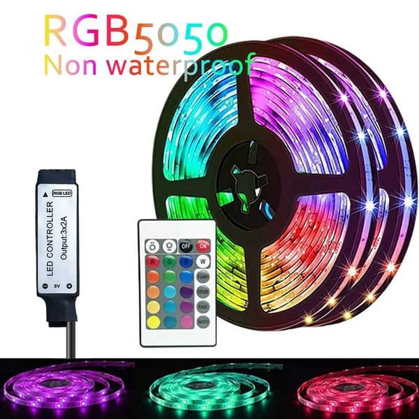 24 Key Control RGBIC LED Strip SMD5050 Strip Chasing Effect Light Flexible Tape Diode Strip TV Backlight Room Decoration W250707