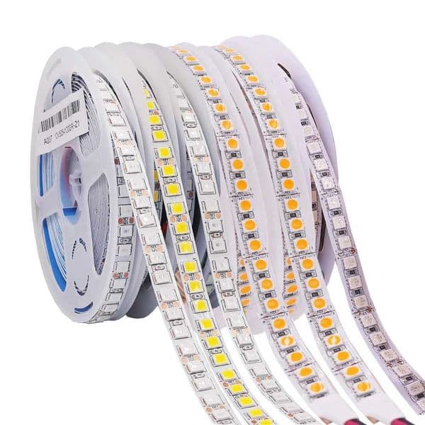 5M LED Strip SMD 5050 5054 LED Tape Waterproof Ribbon Diode 12V 2835 Flexible Neon Lights 60/120Leds/m LED Lights for Room Decoration W250707