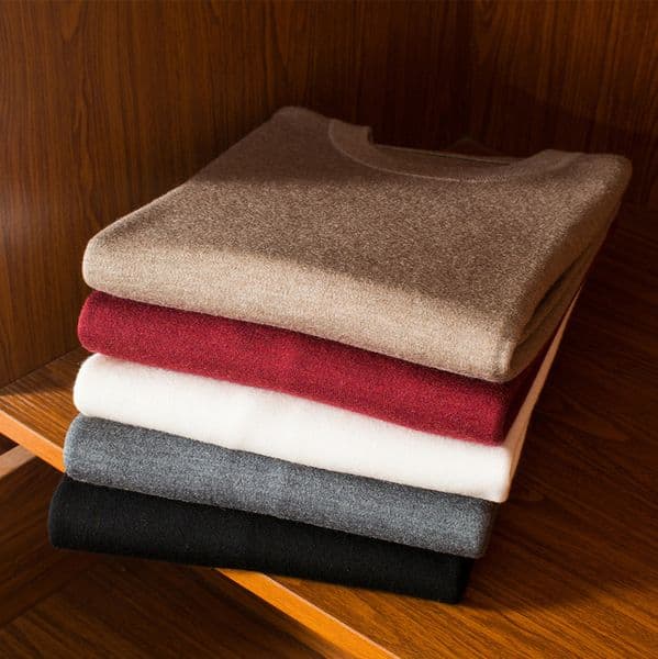 42 Men Wool Sweater Four-pin Thick Warm Round Neck Autumn and Winter Bottoming Knitted