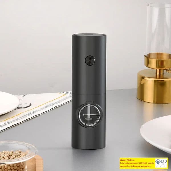 Gravity Electric Salt Pepper Grinder Kitchen Automatic Grinder Battery Operated Adjustable Mill Coarseness LL