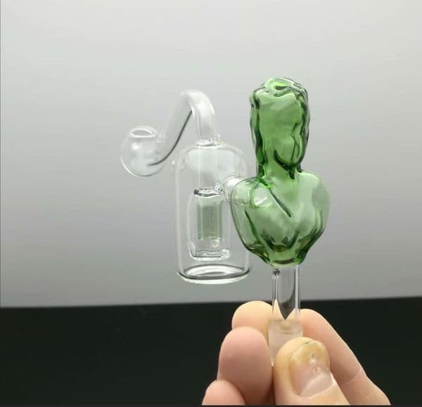 Smoking Pipes Beauty double filter glass burner Glass bongs Oil Burner Glass Water Pipe Oil Rigs