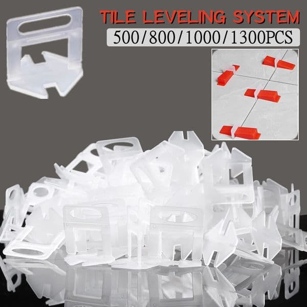 Tile Leveling System Clips 500-1300 Piece DIY Tiles Leveler Spacers Construction Tools, Flooring Wall Tile Laying System 1MM-3MM