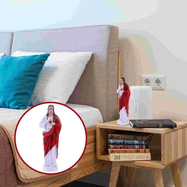 Church Decoration Jesus Ornaments Religious Figure Simulation Home Model Statue Craft Desktop Plastic Decorations