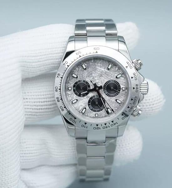 Super Watch All Subdials Working 40mm Automatic Mechanical 4130 Movement Sapphire Glass Mens Ceramic Bezel Watches Cosmograph Meteorite Black Dial