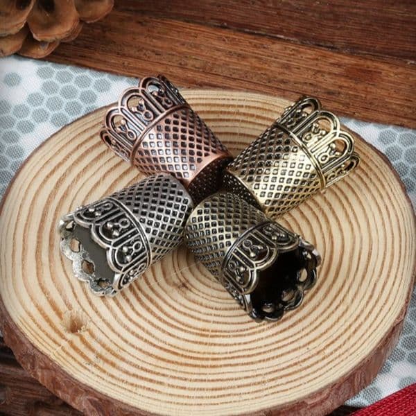 Sewing Accessories Vintage Sewing Thimble Brass Sturdy Ring Thimble Convenient DIY Embroidery Tools Cutting