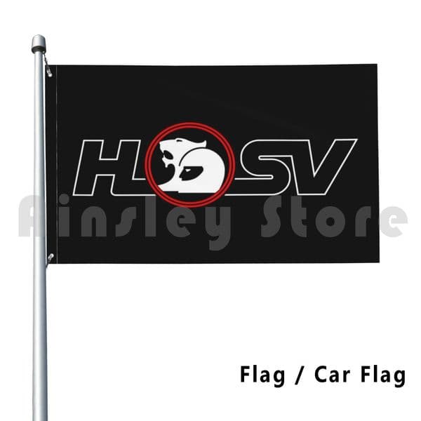 Hsv White Outline On Black Flag Car Flag Funny Hsv Holden V8 Ve Monaro R8 Vxr8 Gm Ls Australia Aussie