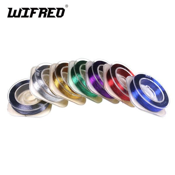 Wifreo 50m/spool Metallic Rod Building Wrapping Thread Line for Rod Repairing DIY Fishing Guide Ring Eyelet Fixing Threads