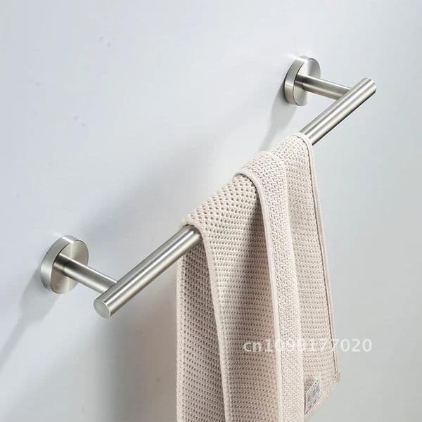 40/60CM Thickened Hanging Brush Mounted Stainless Steel Matte Black Polished Towel Chrome Bar Accessories Bathroom Wall