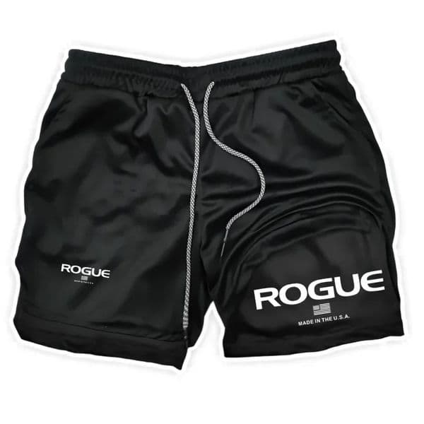 rogue Gyms Fitness Shorts Men Summer Sportswear 2 In 1 Doubledeck Compression Male Sports Tracksuits Track Joggers Short 250708