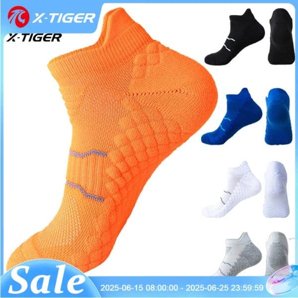 X-TIGER Men Ankle Socks Mesh Ventilating Comfort Fit Performance Breathable Casual Athletic Cycling Socks