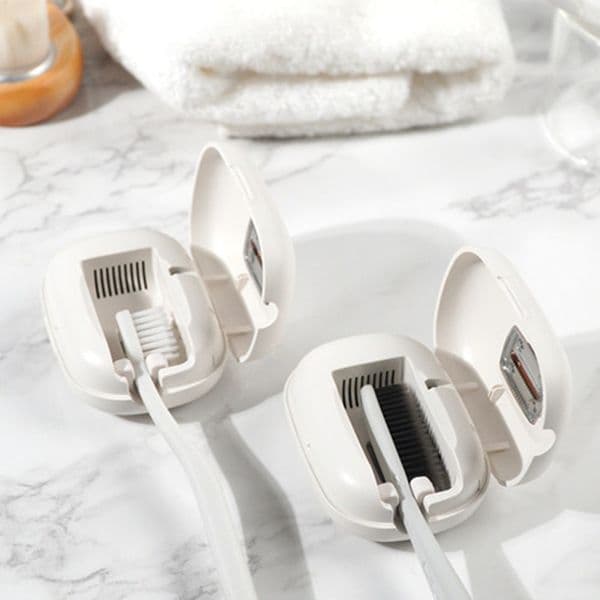 2025 New Model Toothbrush Disinfection Case with USB Charging and UVC UV Disinfection Intelligent Portable Toothbrush Disinfector