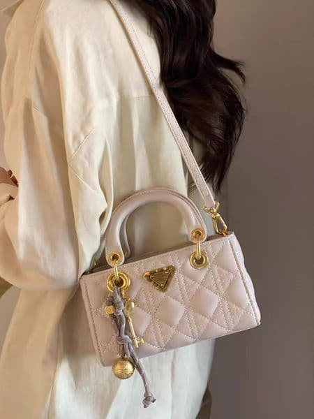Free Shipping Designer Bag Floral Box Tote Bag Light Luxury Niche High-end Handbag Women's Shoulder Crossbody Bag