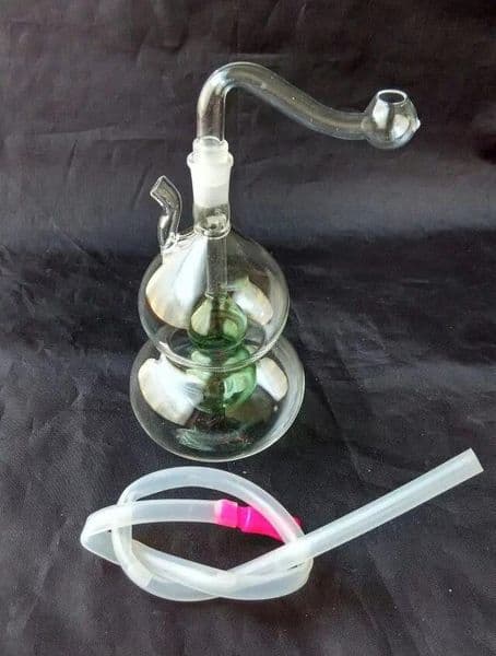 Double water bottle gourd Wholesale Glass bongs Oil Burner Glass Pipes Water Pipes Glass Pipe Oil