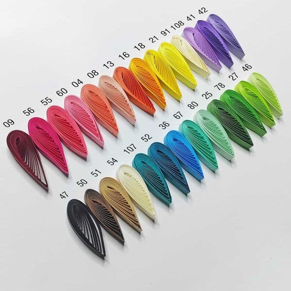 5mm Width Solid Color Quilling Paper 100 Strips Each Pack Length 54cm Craft Paper Arts Decor DIY Paper Supplies
