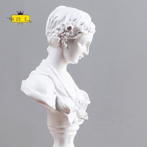 A23E-Greek Statue Of Venu Goddess, Classic Roman Head Bust Greek Mythology Sculpture For Living Room Home Shelf Decor