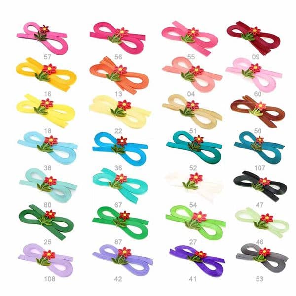 Single Pack 120 Paper Quilling Strips 24Colors for Options 21.25inch 3mm Wide Hand Craft Paper DIY Supplies for Home Decoration