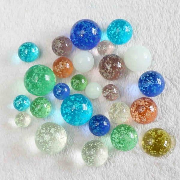 1-20Pcs Luminous Glass Balls Dia25mm Color Decoration Crystal Ball DIY Game Art Pieces Green/Blue/Pink/Transparent/Purple/Yellow