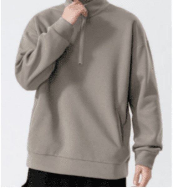 173 Turtleneck Sweatshirt for Men Autumn and Winter Thickened Loose Trendy Solid