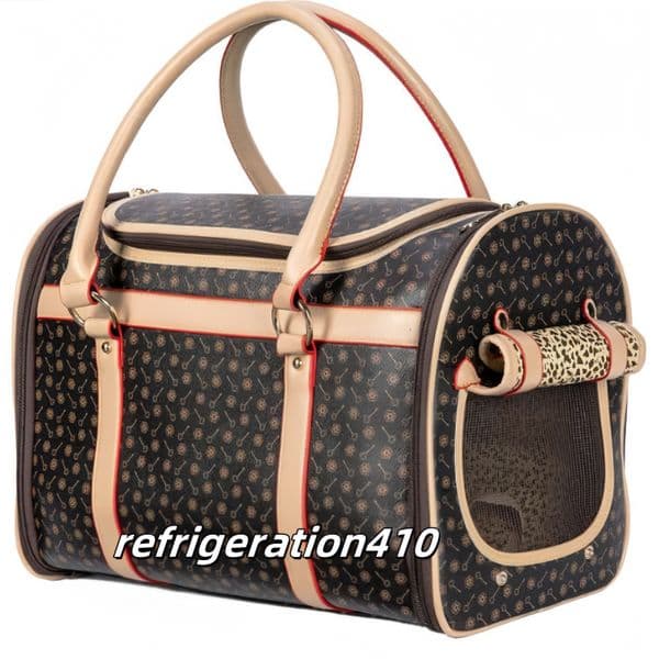 High-end Pet Carrier Puppy Small Cat Valise Sg Bag Waterproof Premium PU Leather Carrying Handbag for Outdoor Travel Walking Hikin