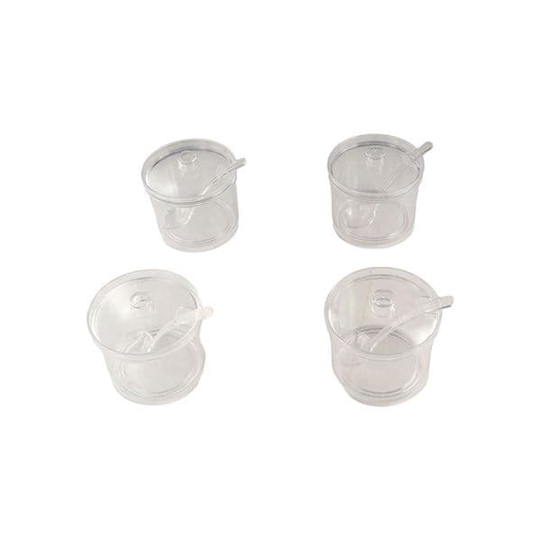 Household With Spoon and Lid Acrylic Sugar Bowl Transparent Visible Seasoning Jar Anti-fall Condiment Container Dining Table