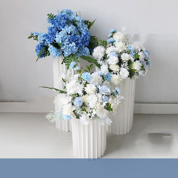 Luxurious 40/50/60 cm blue flower ball rose dandelion baby breath flower arrangement wedding table centerpiece props