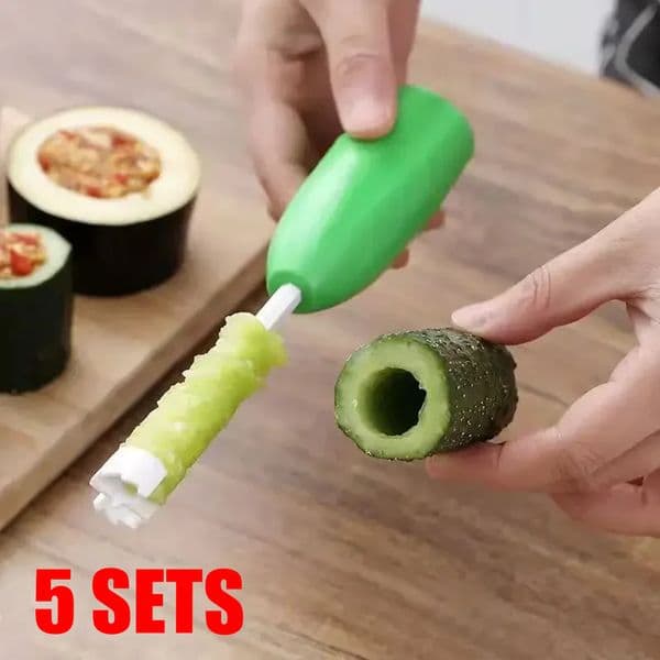 4Pcs/set Zucchini And Eggplant Corer Vegetable Spiral Cutter Digging Device Stuffed for Vegetable Fruit Corer Tools Spiralizer