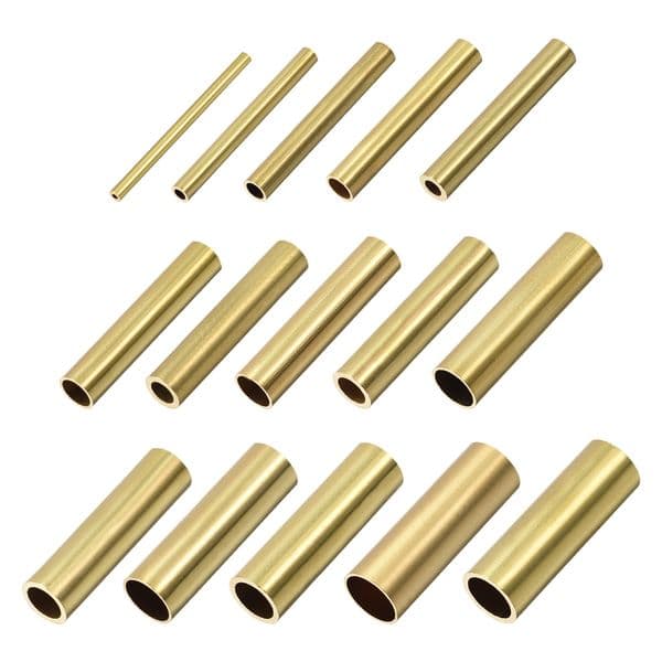 10Pcs Brass Round Tube 2-10mm OD 0.5mm/1mm Wall Thickness 30mm Length Seamless Pipe Tubing for DIY Crafts Macrame Wall Hanging
