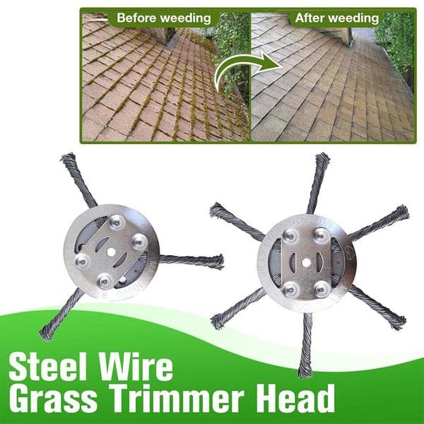 1Pcs New Steel Wire Wheel Lawn Mower Head Brush Disc 6 inch Weed Brush Head Universal Removal Moss Rust Grass Trimmer Head