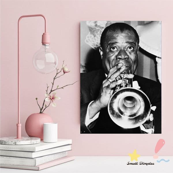 Louis Armstrong Music Star Poster Canvas Art Print Home Decoration Wall Painting ( No Frame )