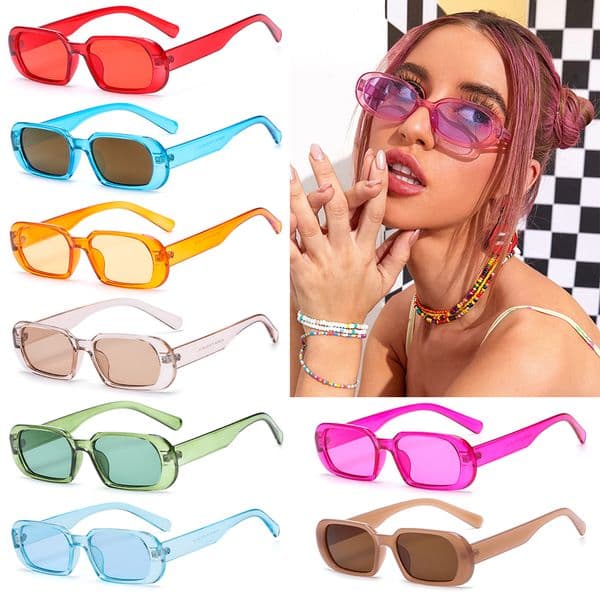 Small Frame Sunglasses Women Fashion Oval Sun Glasses Men Vintage Green Red Eyewear Ladies Traveling Style Shades UV400 Goggles