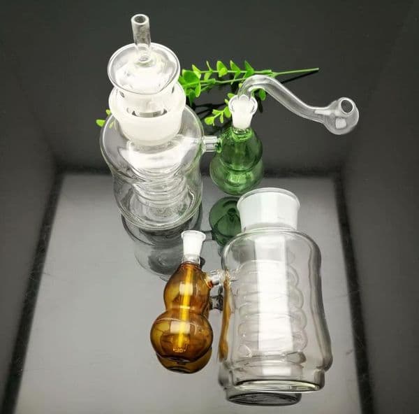 Smoking Pipes Classic spiral bottle with hanging gourd glass cigarette bottle Wholesale Bongs Oil
