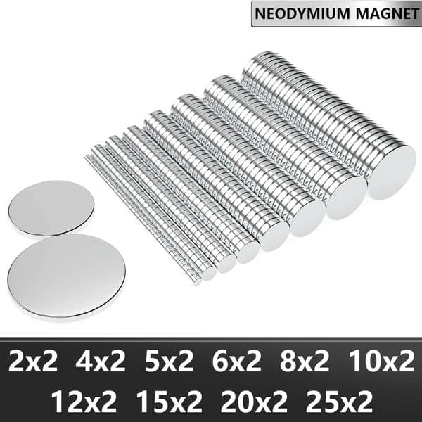 X2MM Super Powerful Round Magnet Strong Refrigerator Magnets For DIY, Building, Scientific, Craft, And Office Magnets