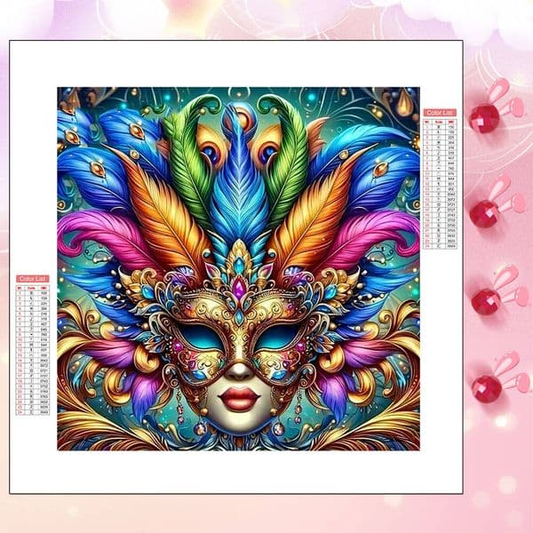 HUACAN 5D Diamond Painting Women Portrait Mask Full Round Diamond Mosaic DIY Hobby Home Wall Decoration