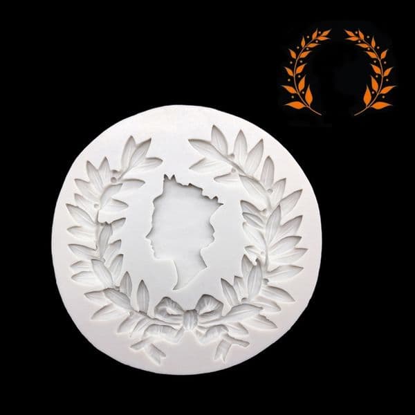 Queen Bow Bowknot Olive Wreath Shape Silicone Sugarcraft Mold Fondant Cake Decorating Tools Baking Mold
