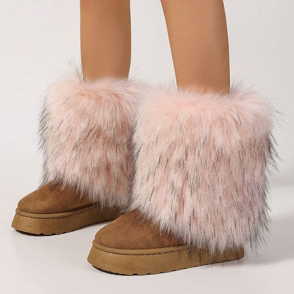 Designer Shoes Hot New Free Shipping Designer Boots For Womens Boots Pink Beige Khaki Black Fashionable Cute Warm Thick Soled Midsole Boots Snow Boots