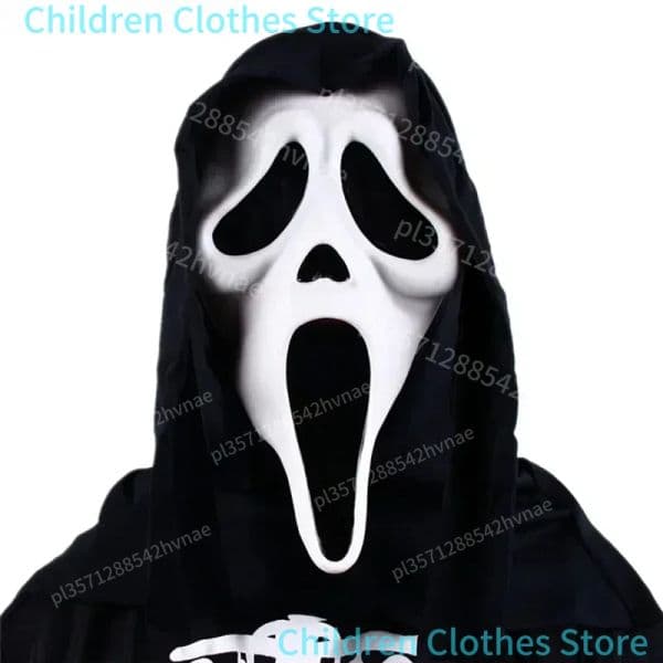 Ghost Face Scream Movie Horror Mask Halloween Killer Cosplay Adult Costume Accessories Props