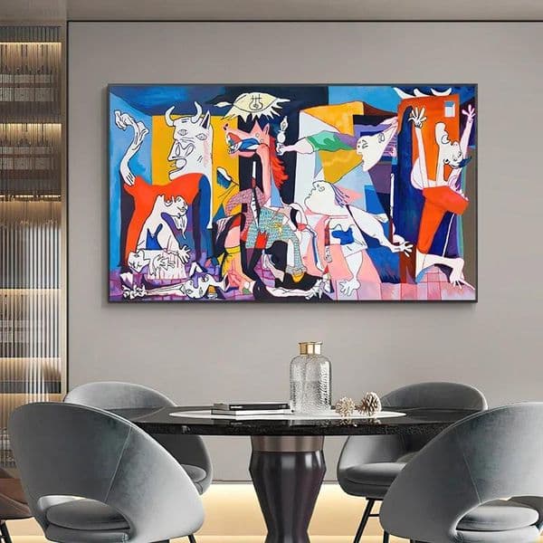 Picassos Guernica Canvas Print Modern Abstract HD Wall Art Poster for Living Room Bedroom Decor
