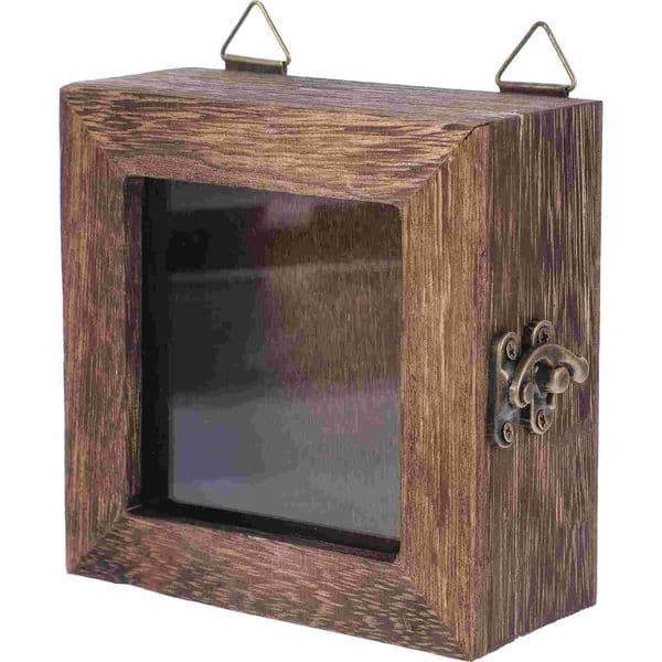 Vintage Specimen Box Shadow Boxes Frame Flower Insect Display Case Double Picture Frames Photo Dried