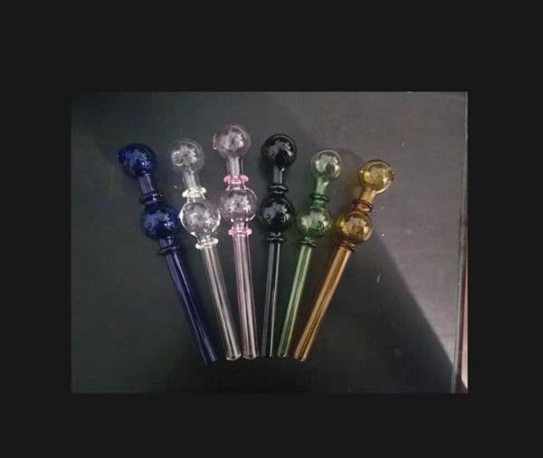 Color two wheel double foam glass direct fired pot Glass bongs Oil Burner Glass Water Pipe Oil Rigs Smoking Rigs