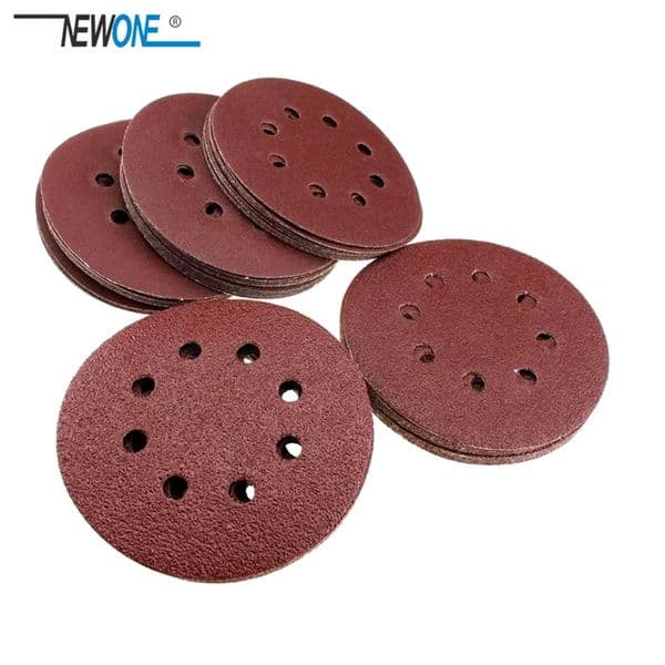 NEWONE 10pcs/set 125mm 5"/5inch Sanding Discs 8 Holes Sandpaper Pads Set Hook & loop Abrasive sander paper for polishing tools